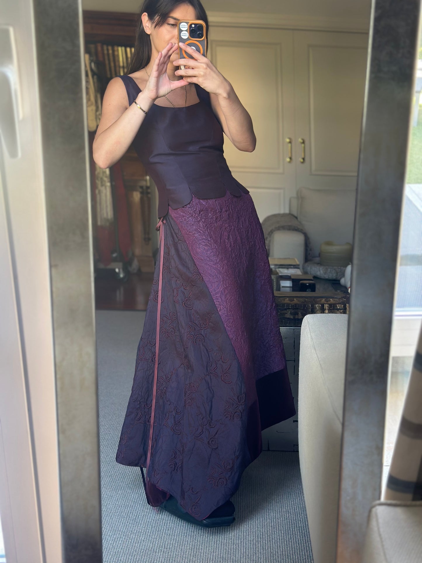 Total look texturas morado