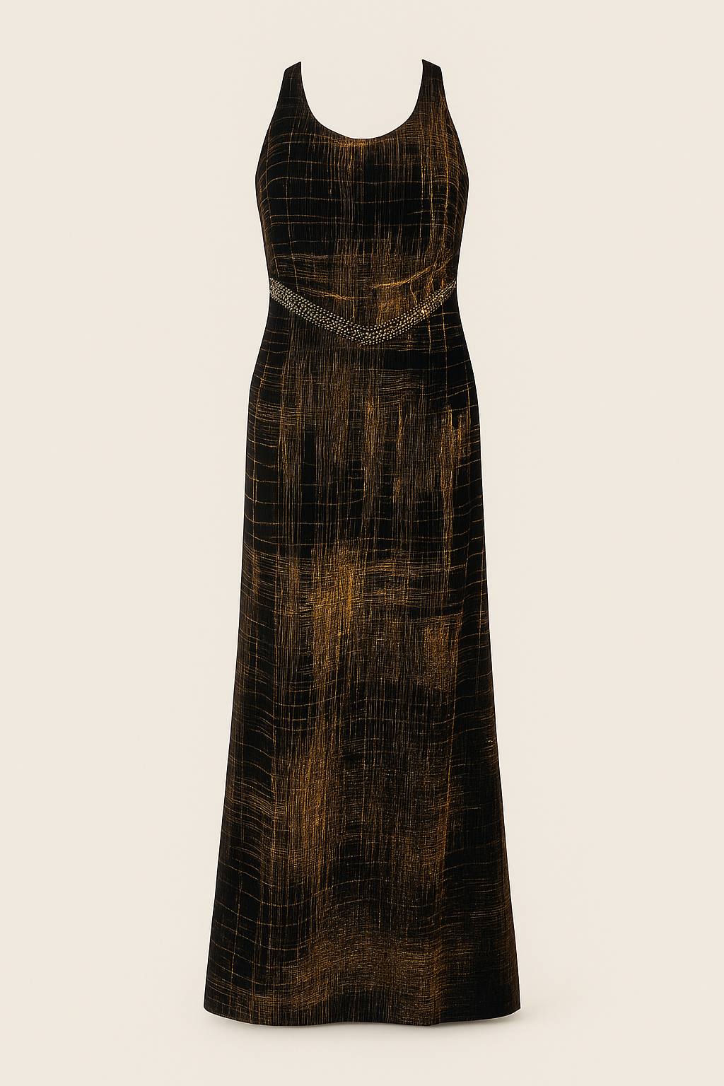 Vestido terciopelo y pedrería