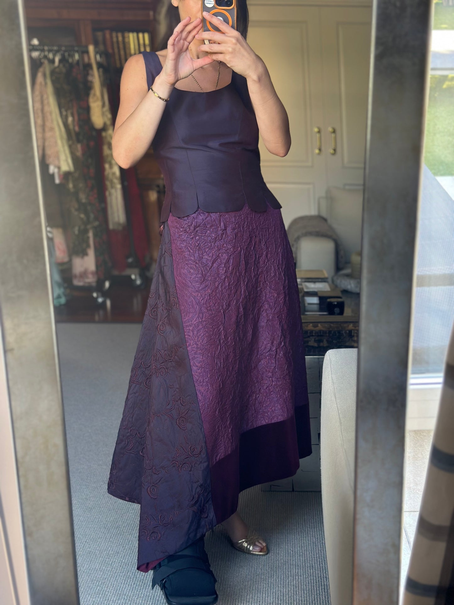 Total look texturas morado