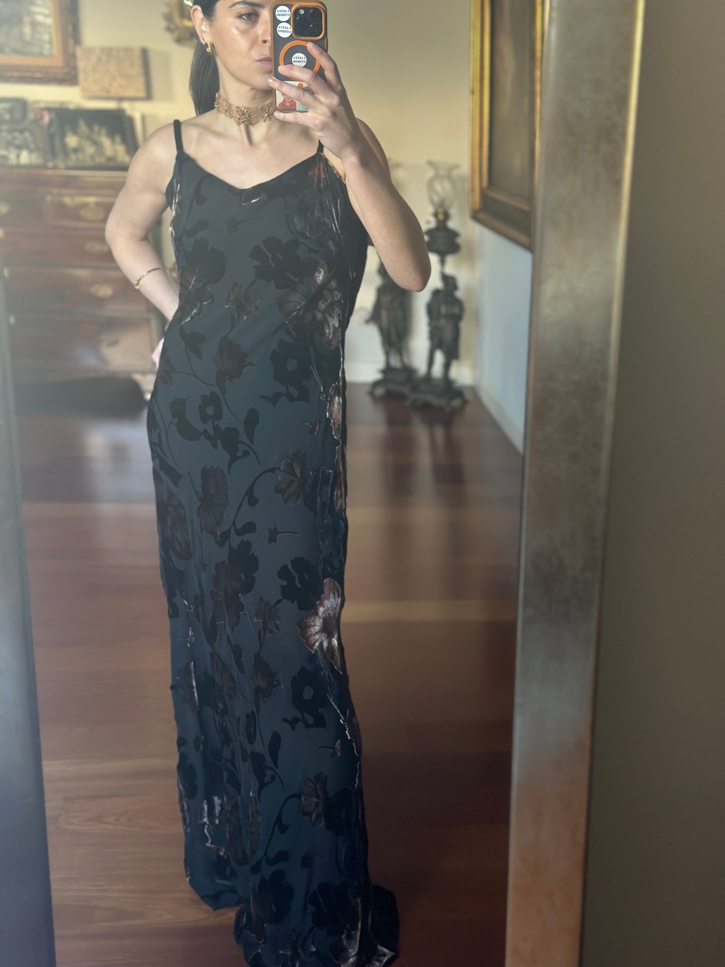 Vestido espalda al aire velvet