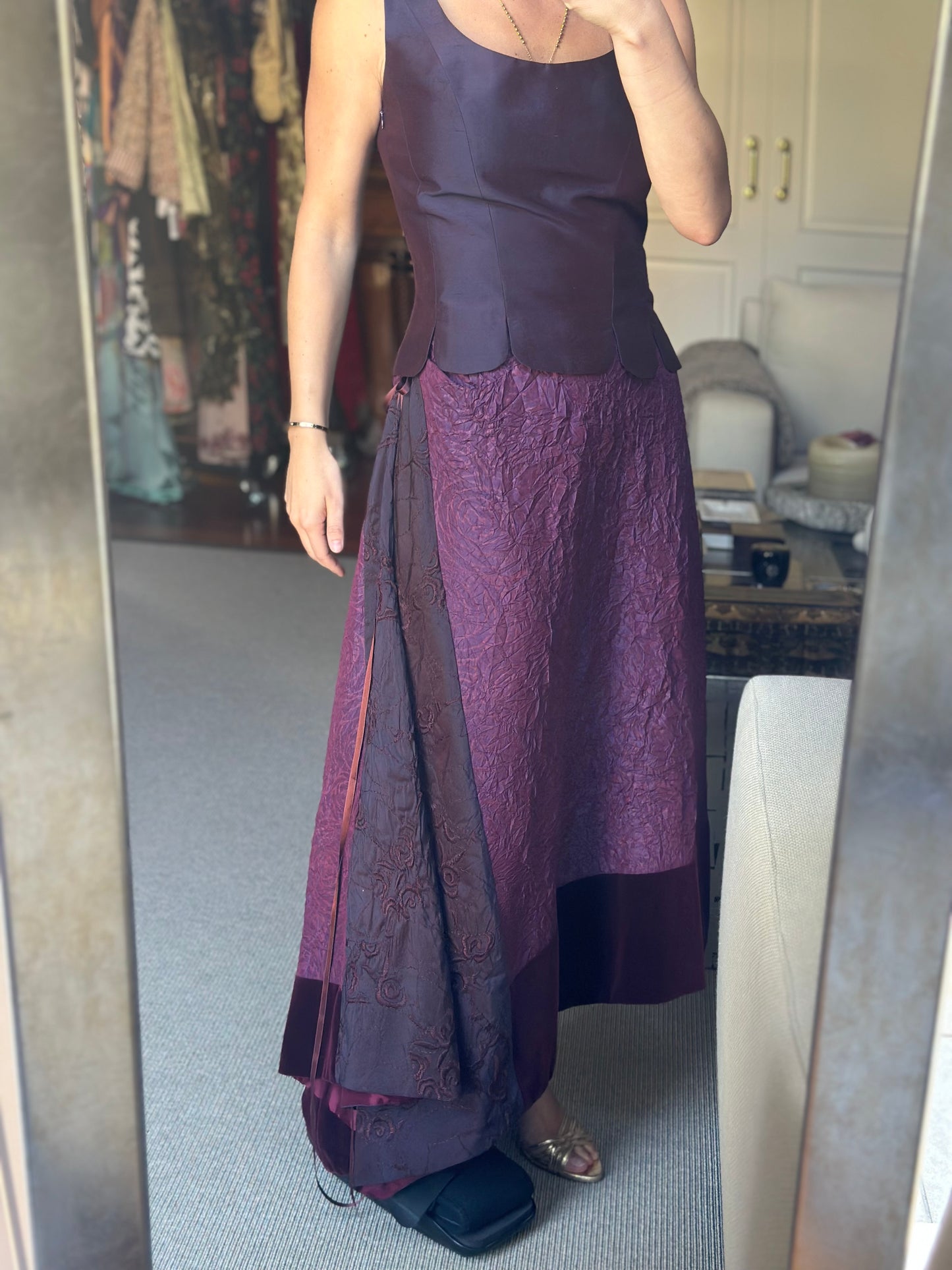 Total look texturas morado