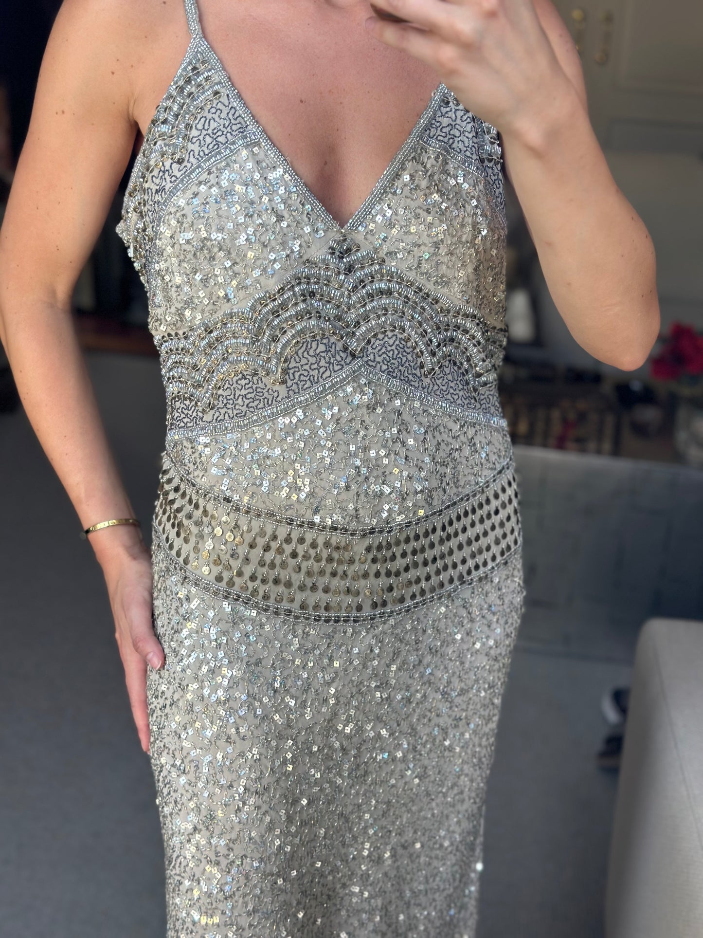 Vestido pedrería 20s