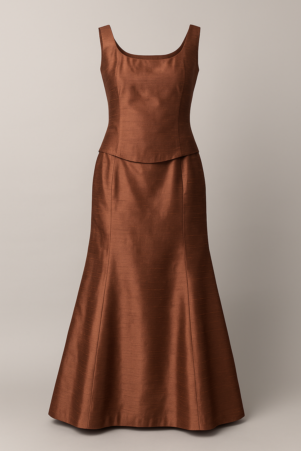 Total look seda salvaje camel