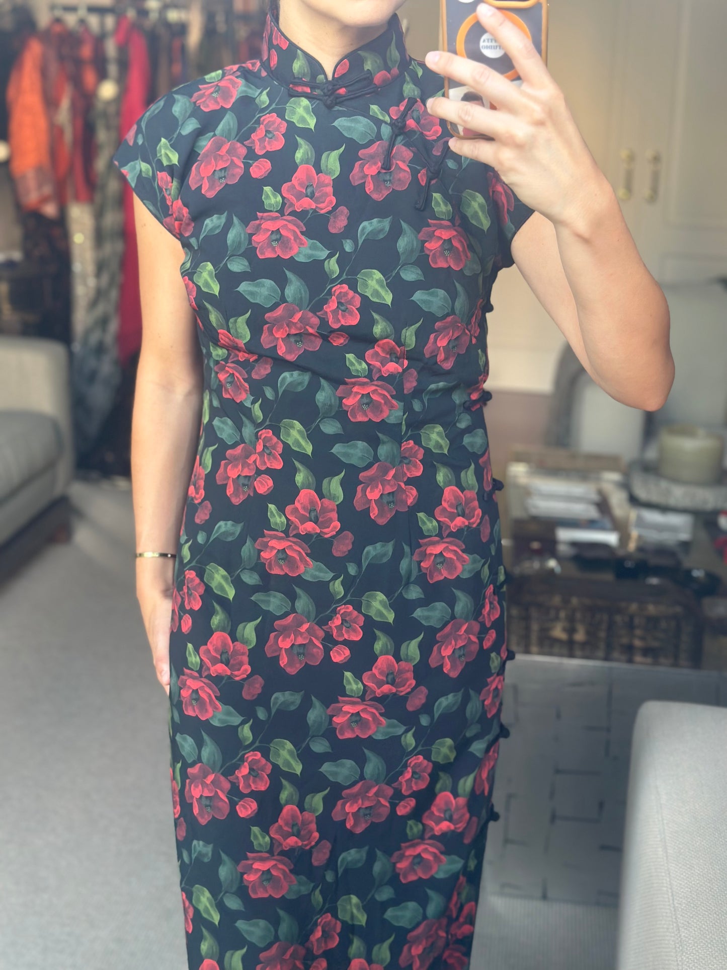 Vestido asiatico floral