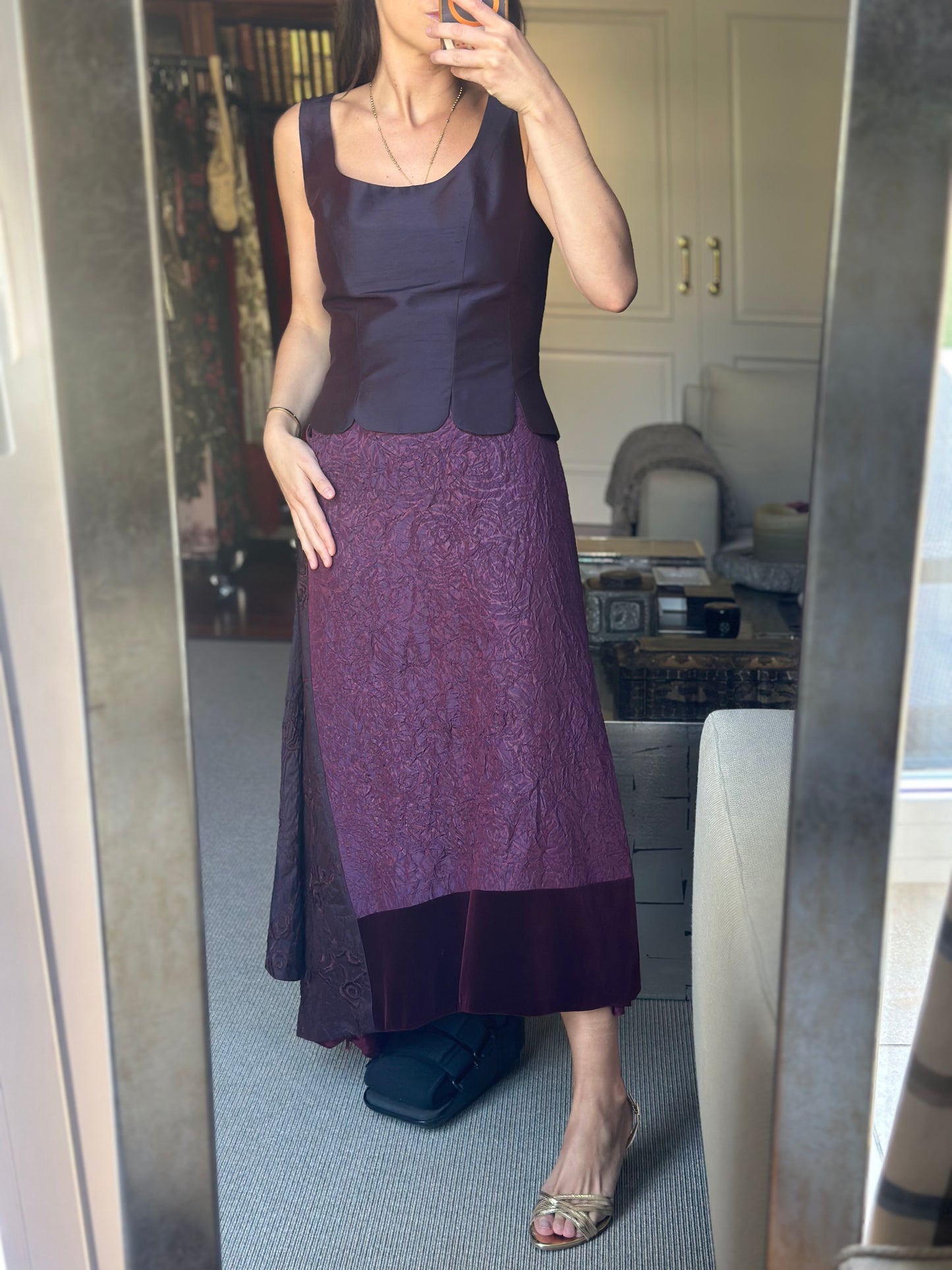 Total look texturas morado