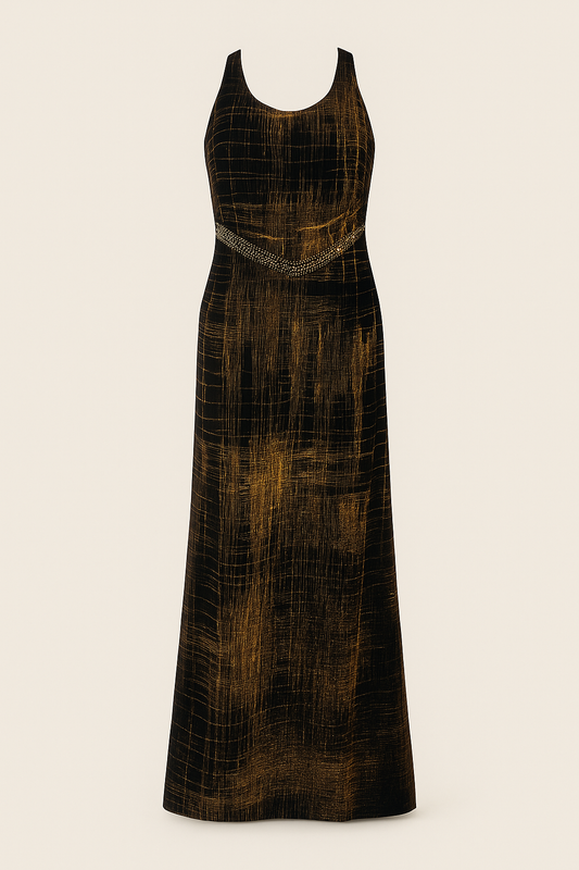 Vestido terciopelo y pedrería