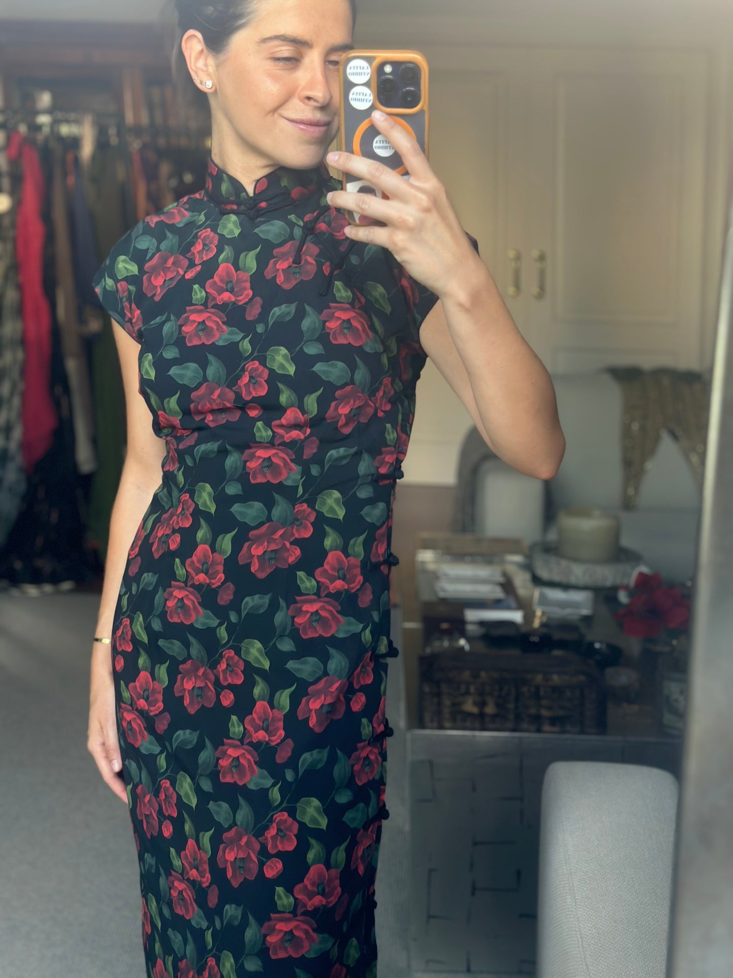 Vestido asiatico floral