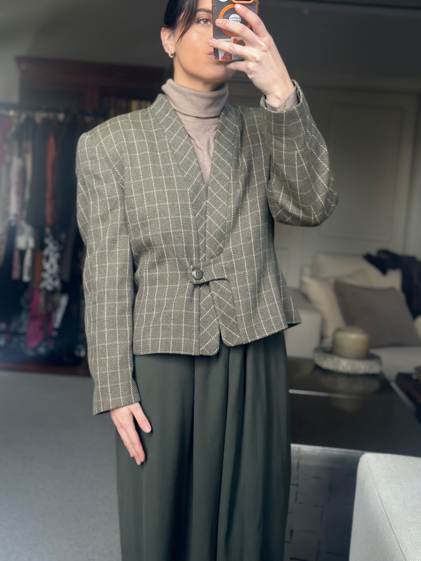 Traje lana verde caza