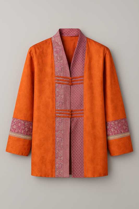 Chaqueta asiática seda