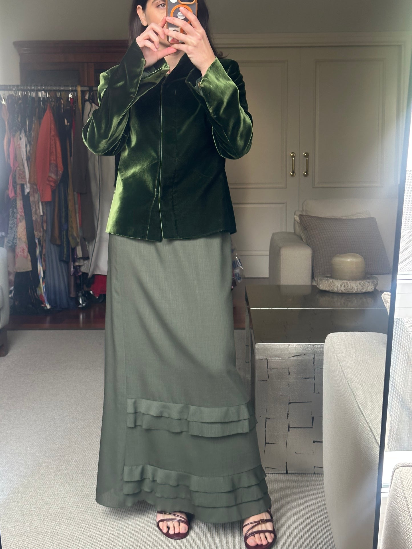 Traje falda terciopelo Valentino