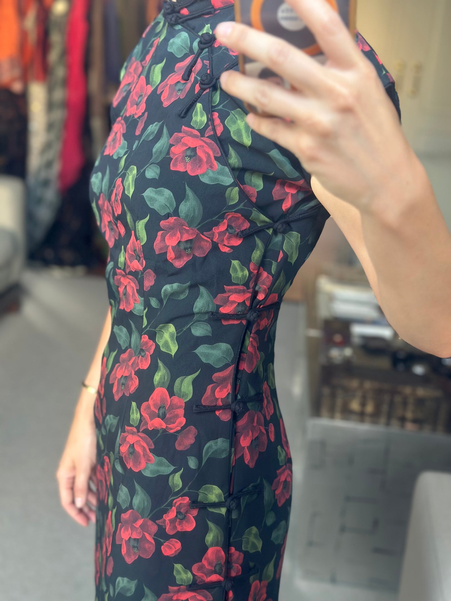 Vestido asiatico floral