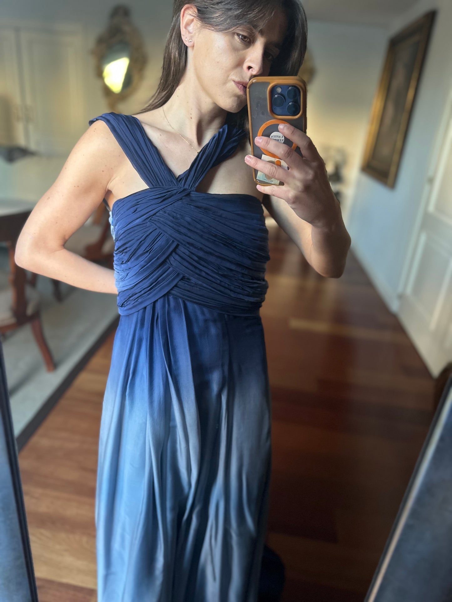 Vestido degradé azul