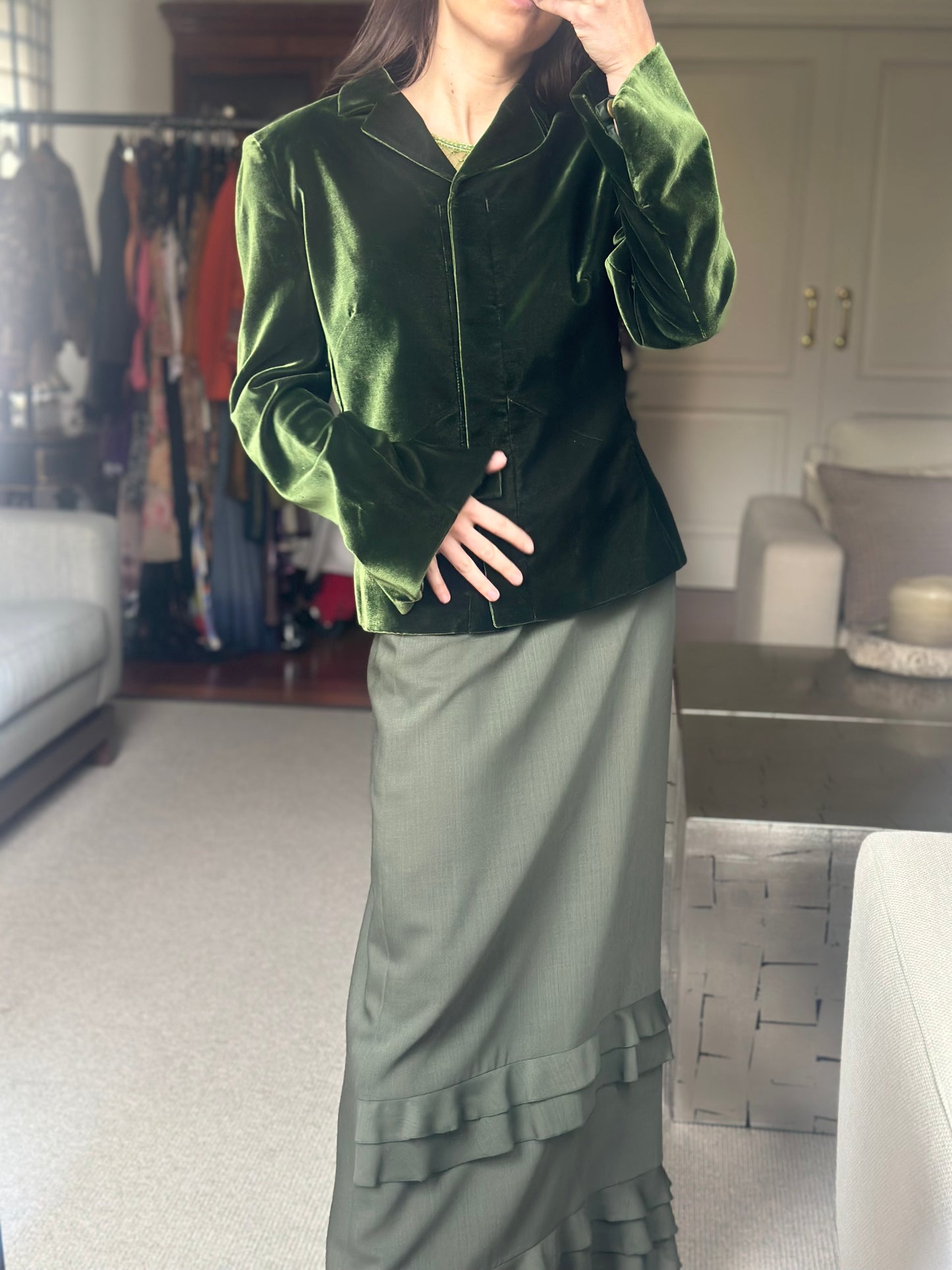 Traje falda terciopelo Valentino