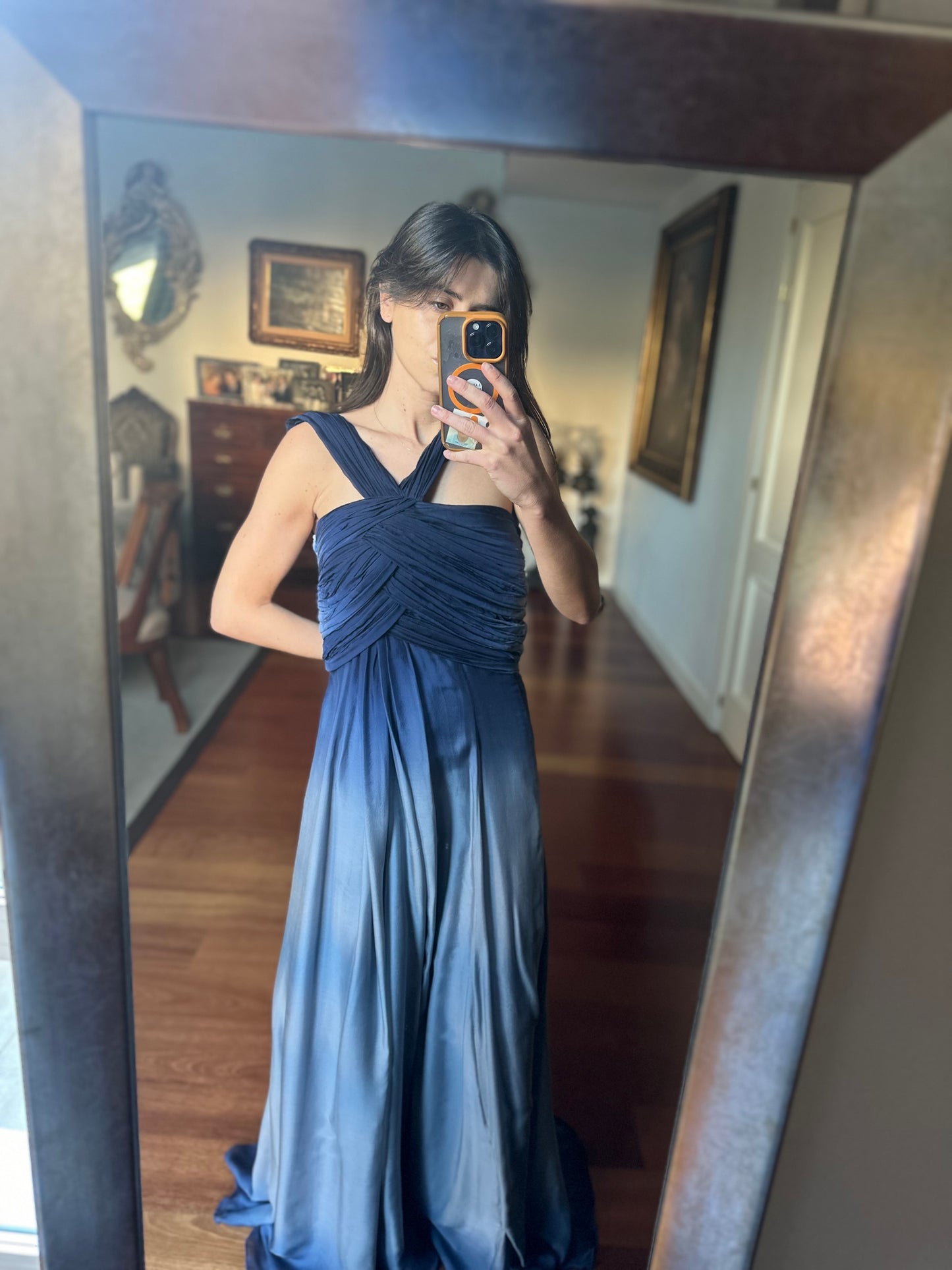 Vestido degradé azul