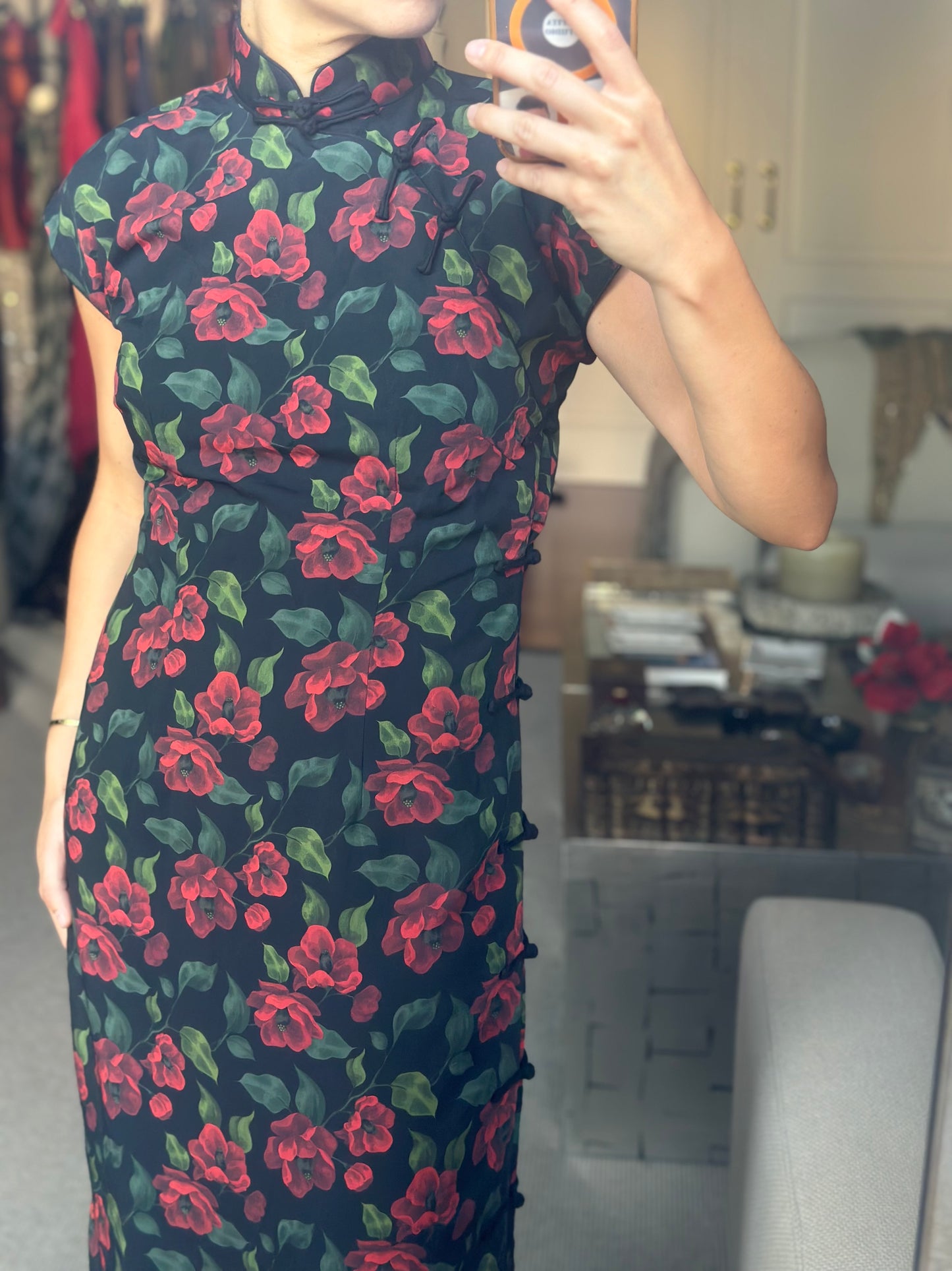 Vestido asiatico floral