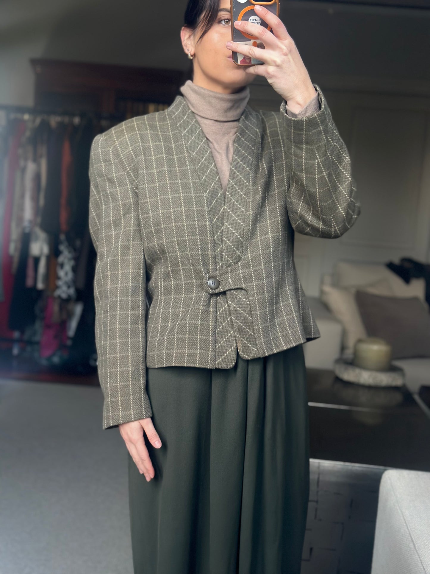 Traje lana verde caza