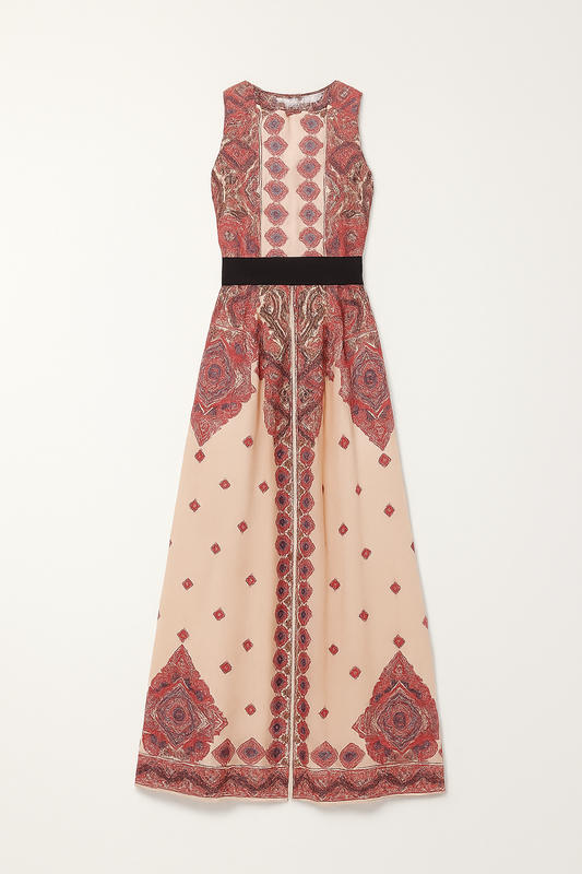 Vestido combinado crochet