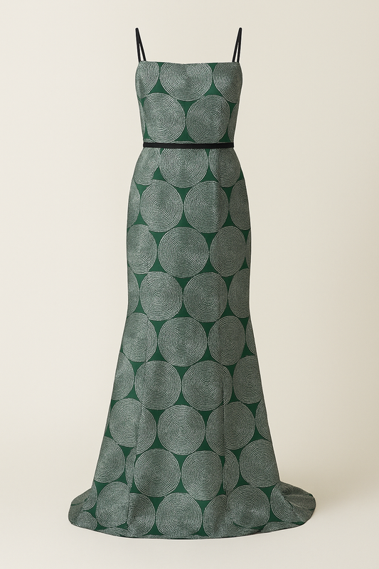 Vestido espiral metalizado