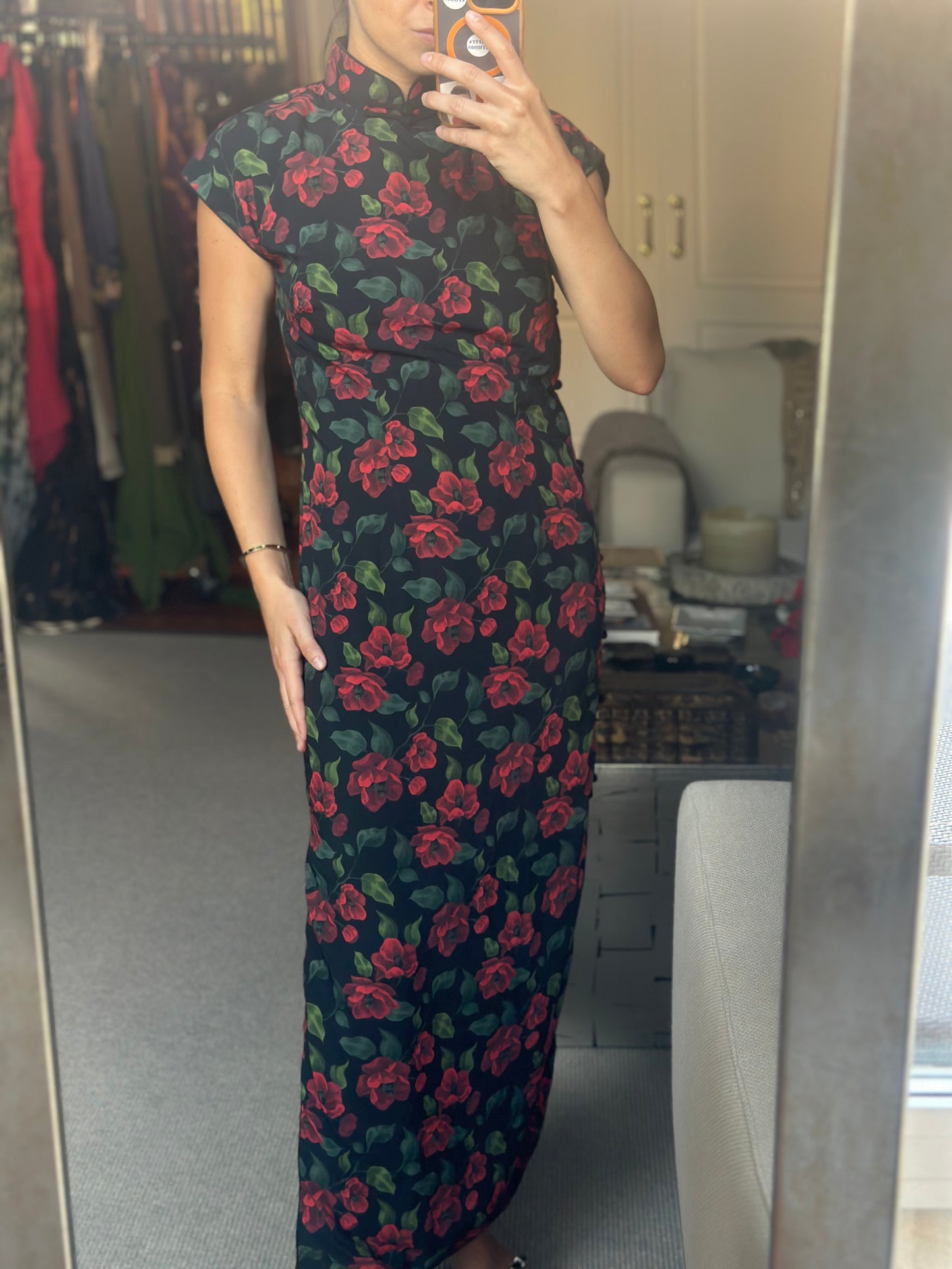 Vestido asiatico floral
