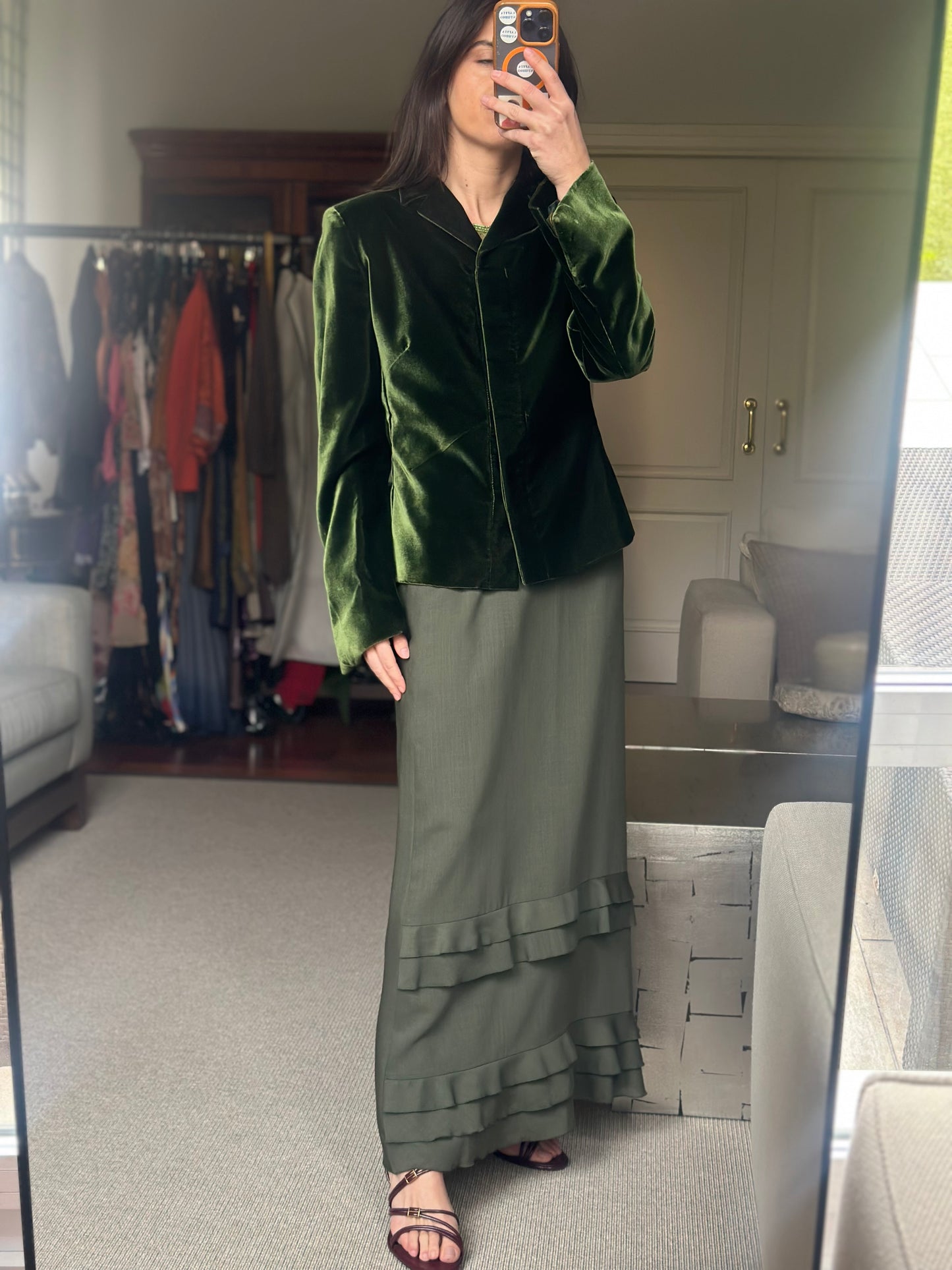 Traje falda terciopelo Valentino