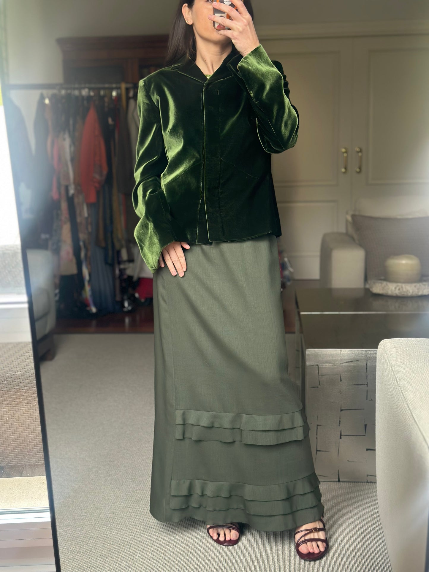 Traje falda terciopelo Valentino