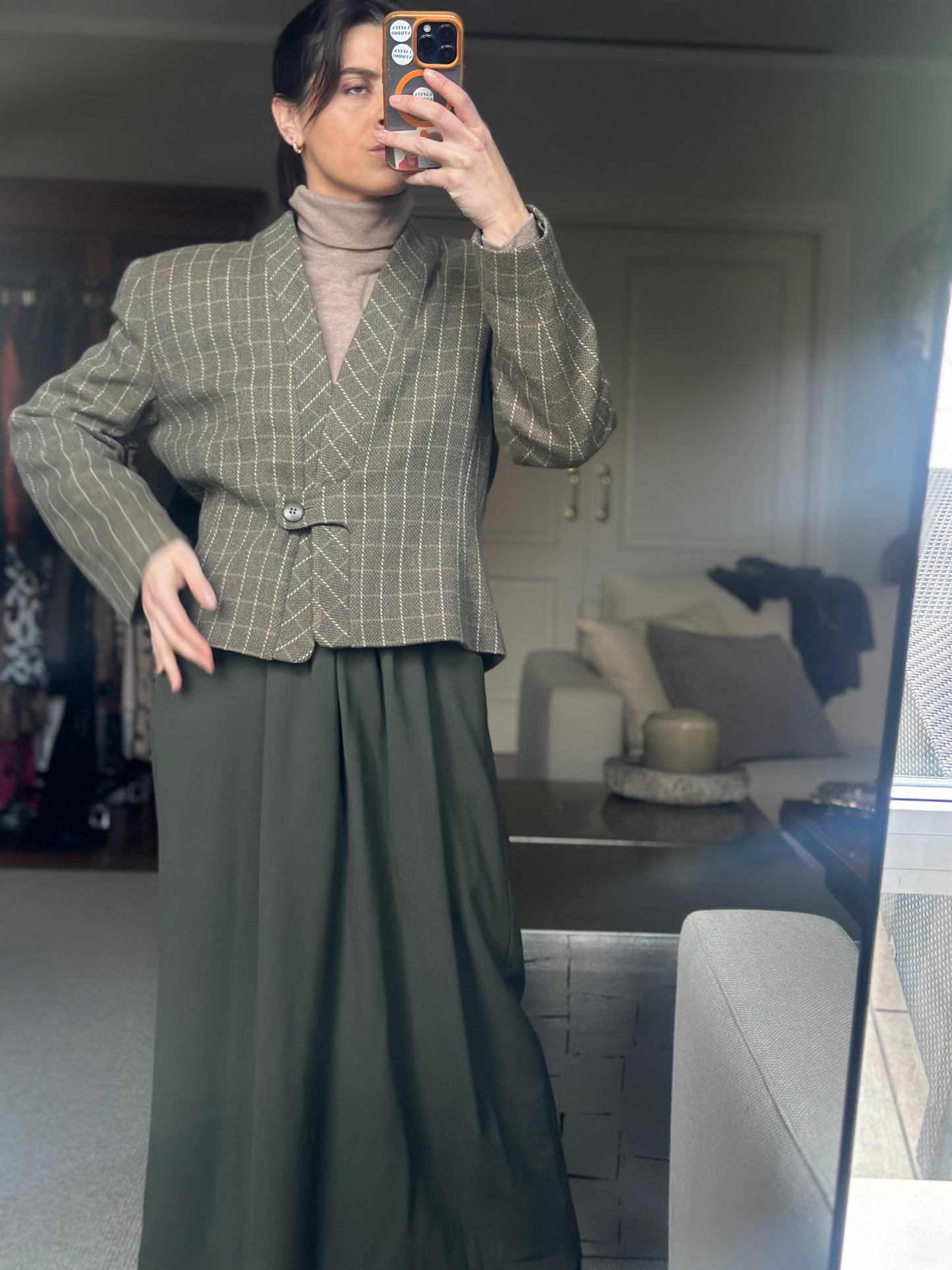 Traje lana verde caza