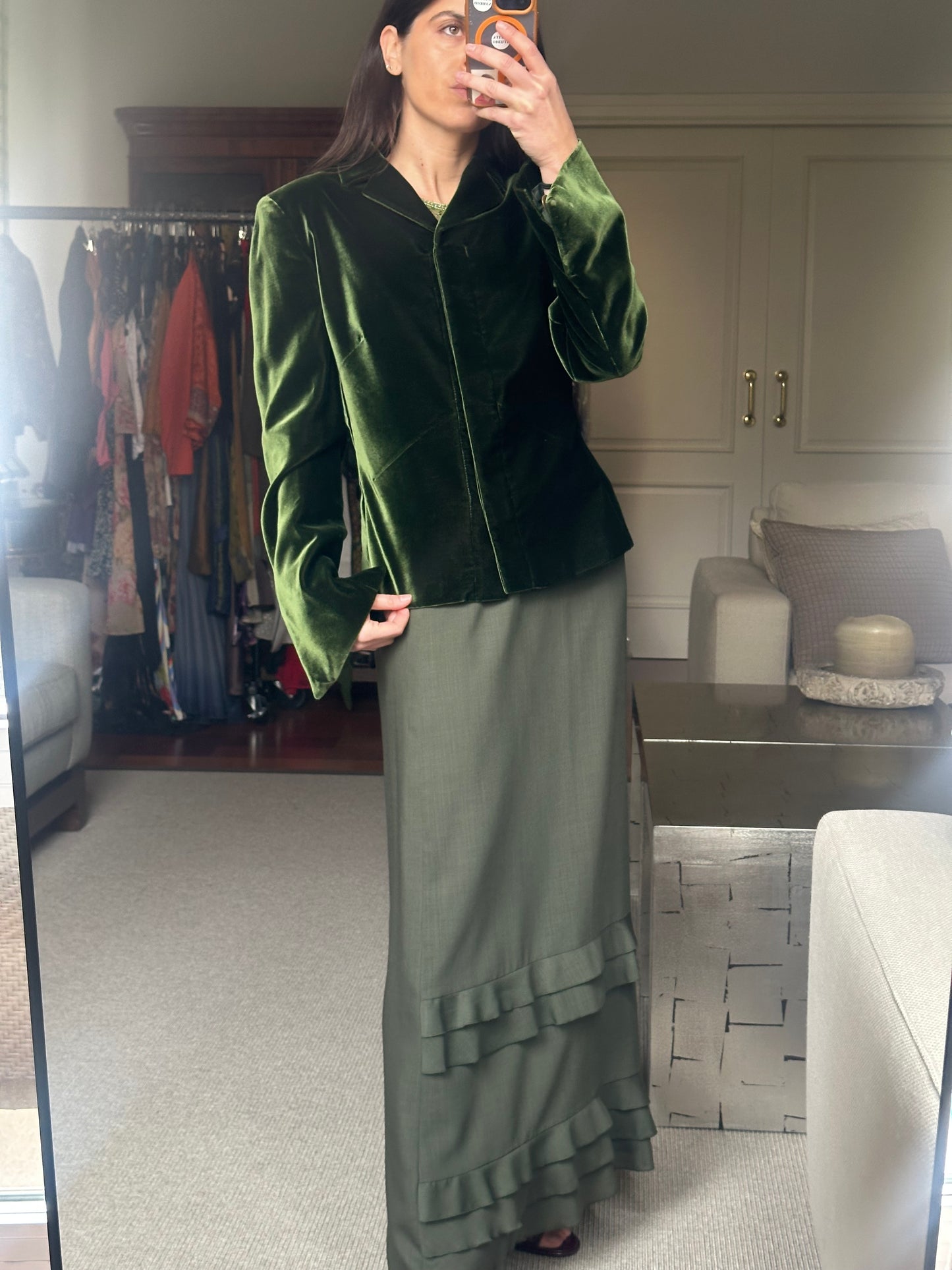 Traje falda terciopelo Valentino