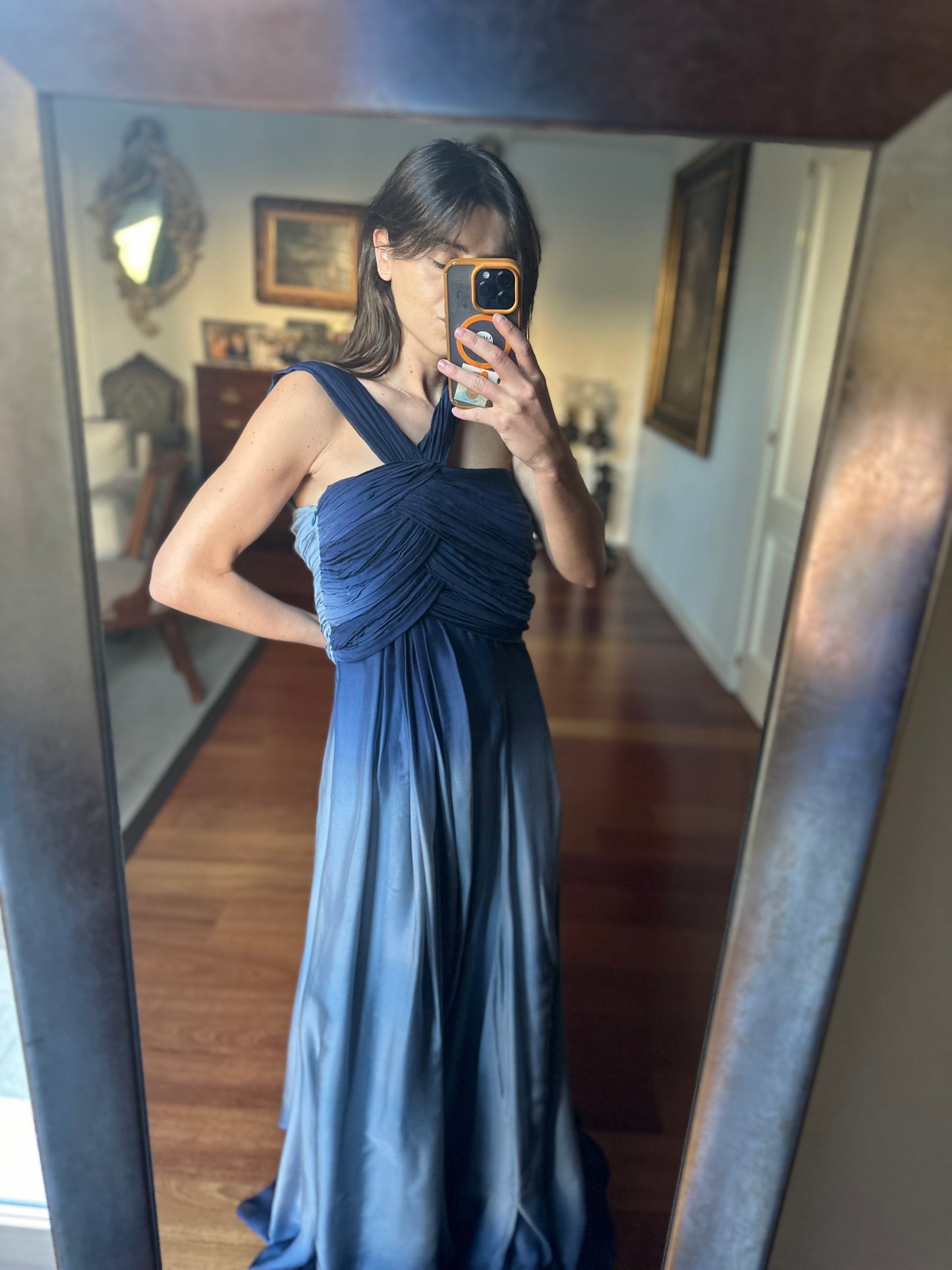 Vestido degradé azul