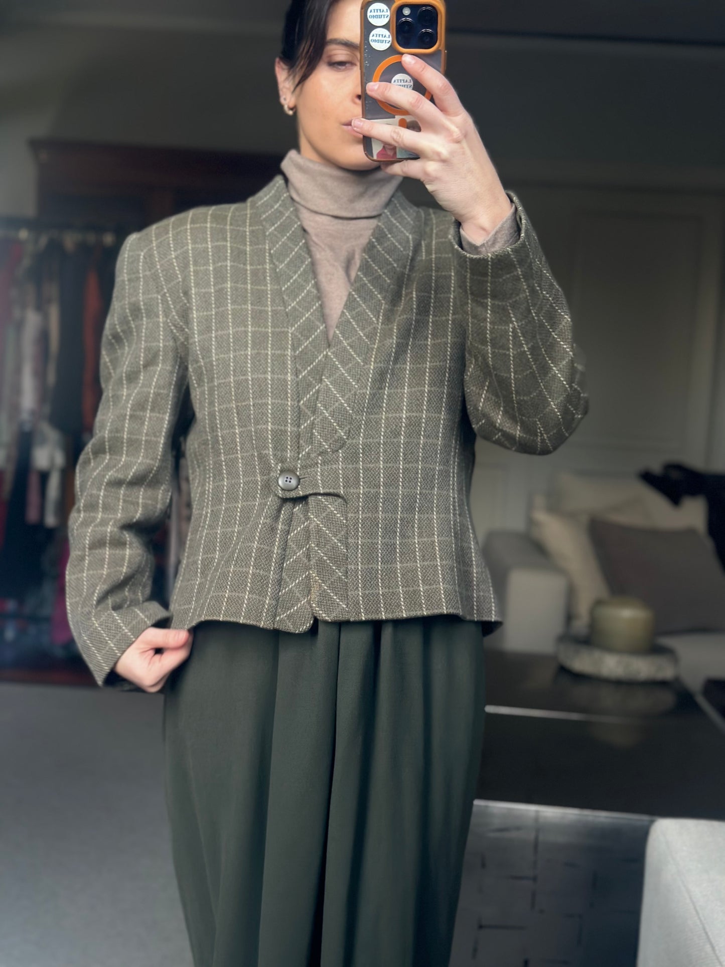 Traje lana verde caza