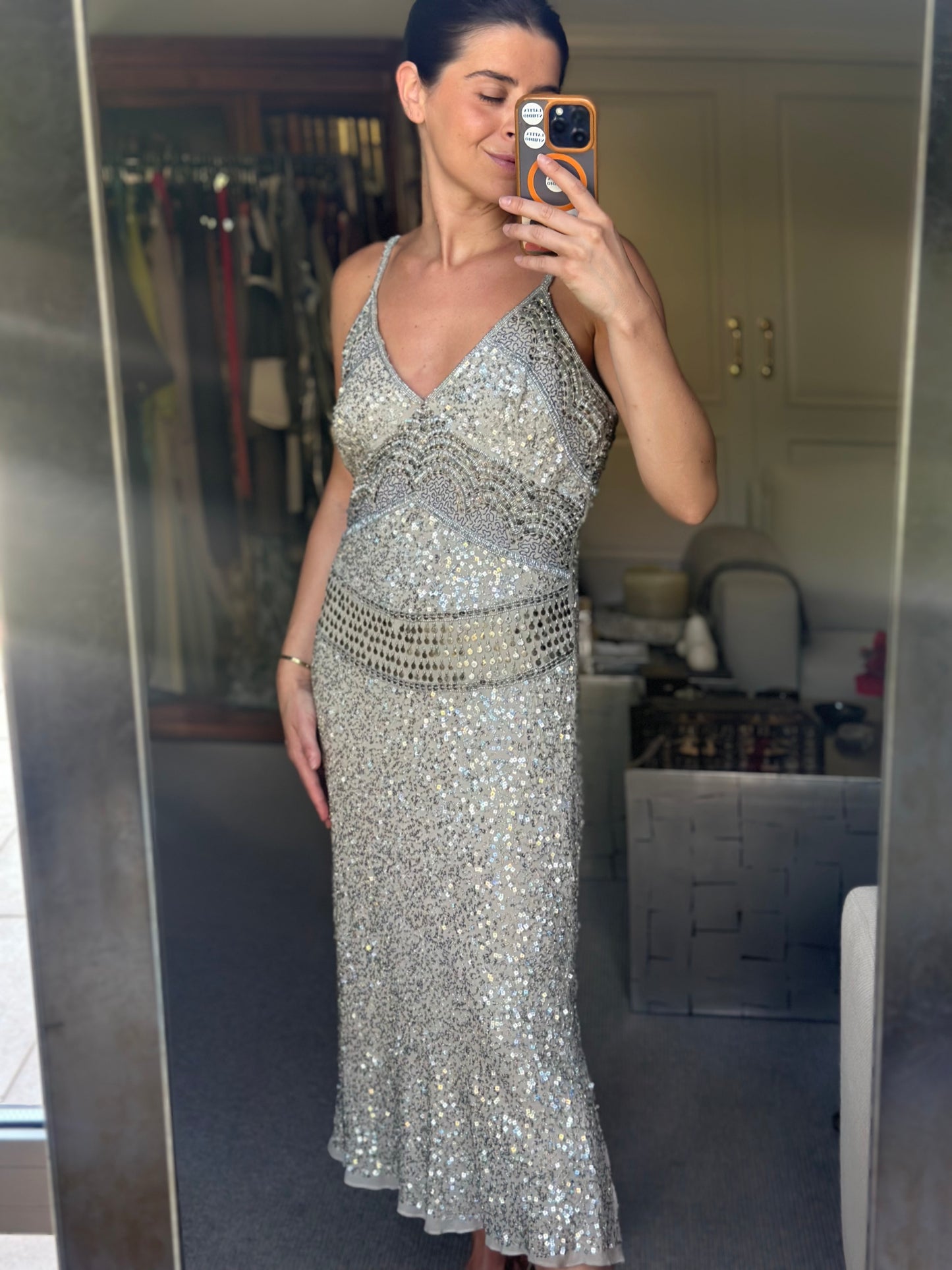 Vestido pedrería 20s