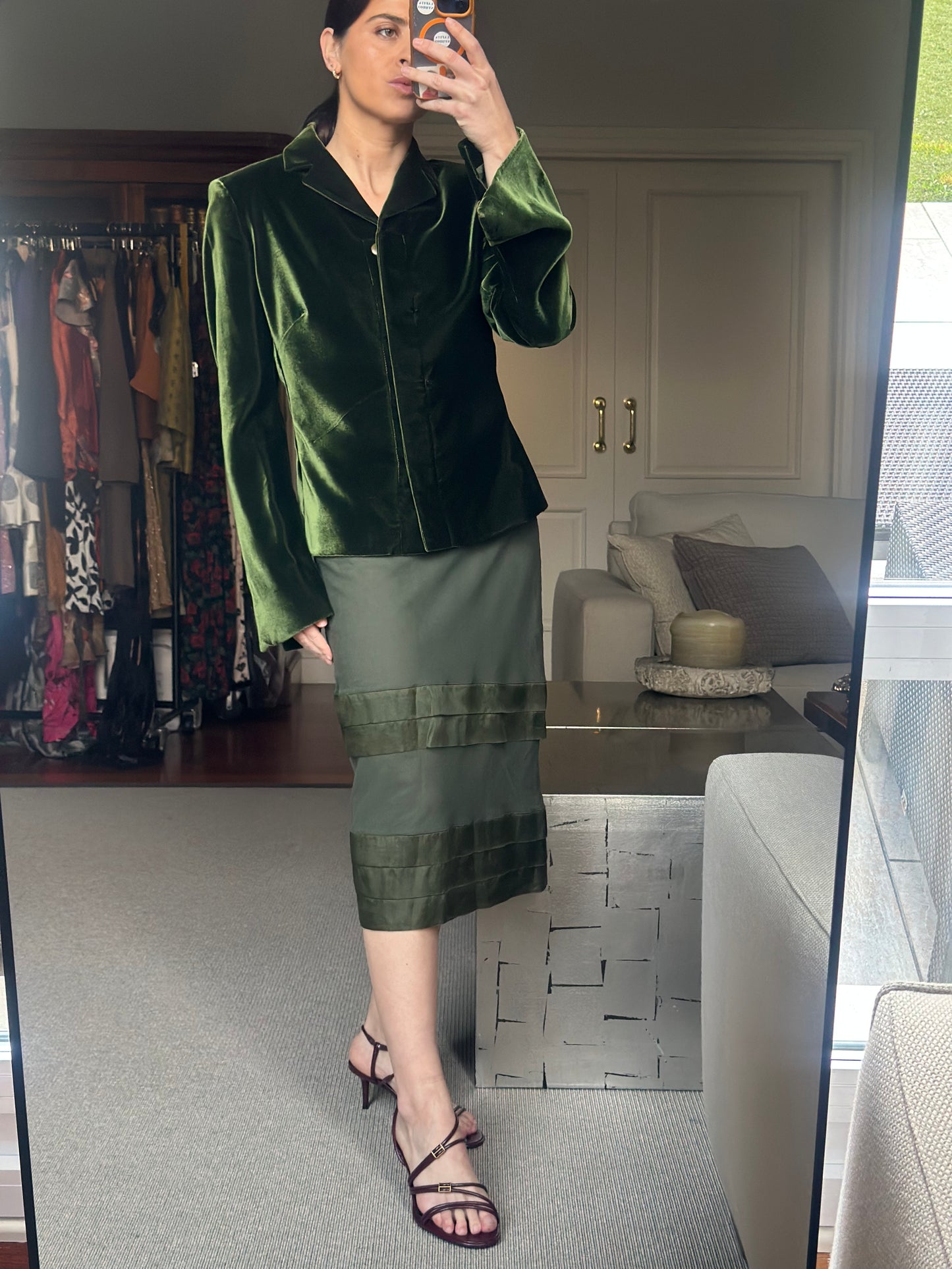 Falda verde Valentino