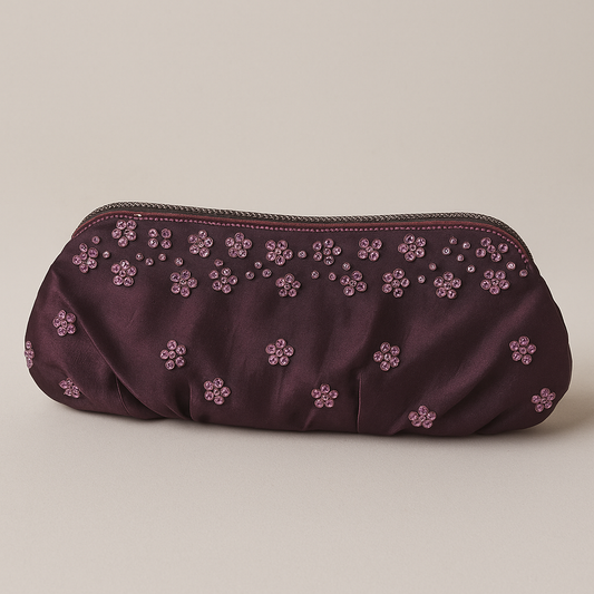 Bolso morado pedrería