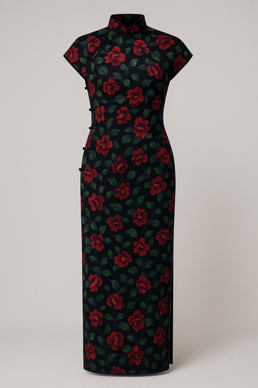Vestido asiatico floral