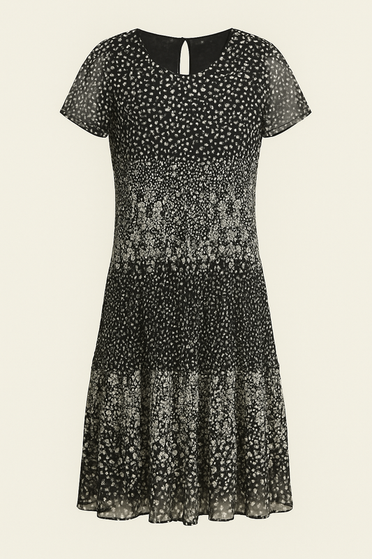 Vestido topos seda
