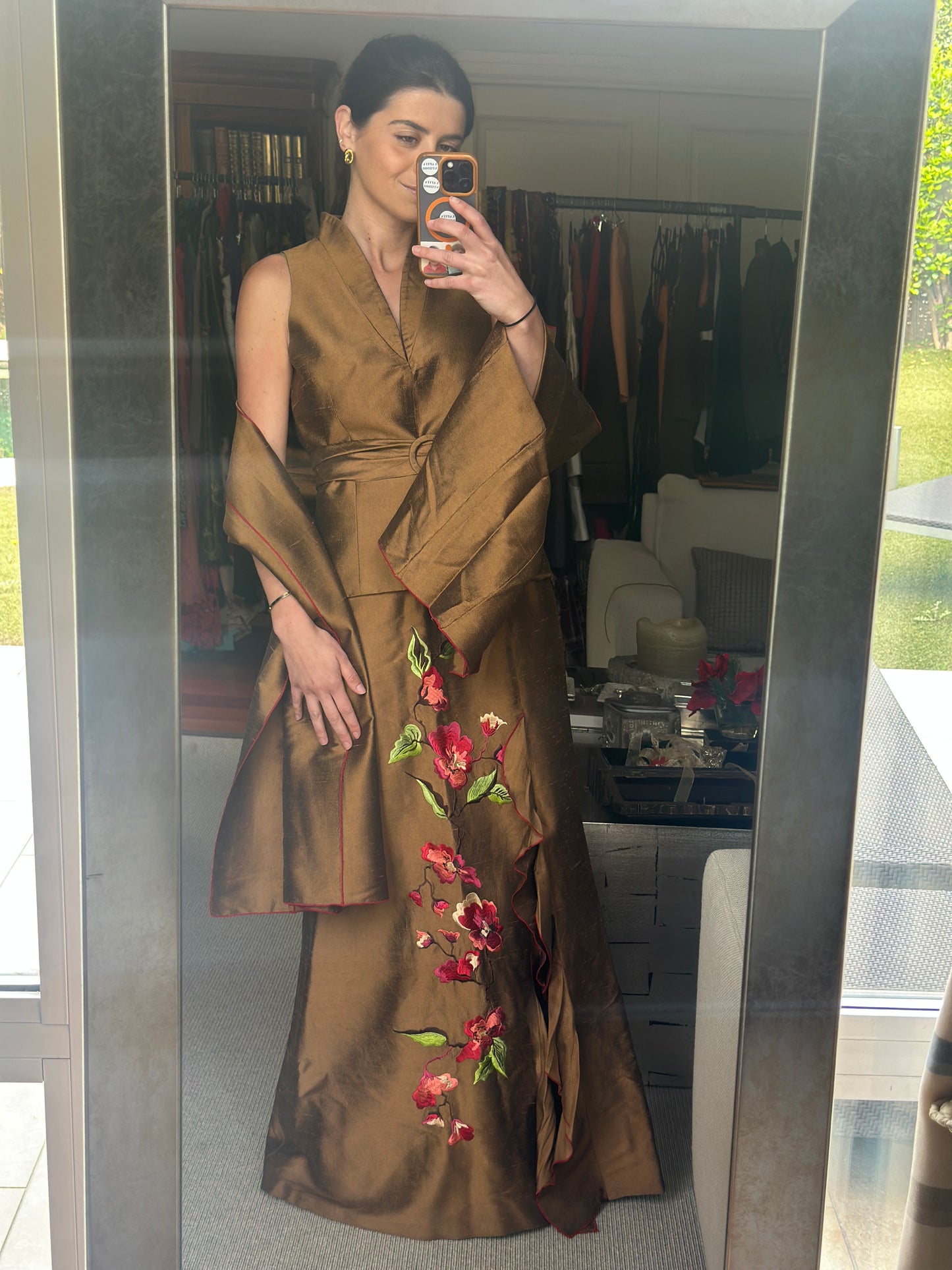 Conjunto seda salvaje flor
