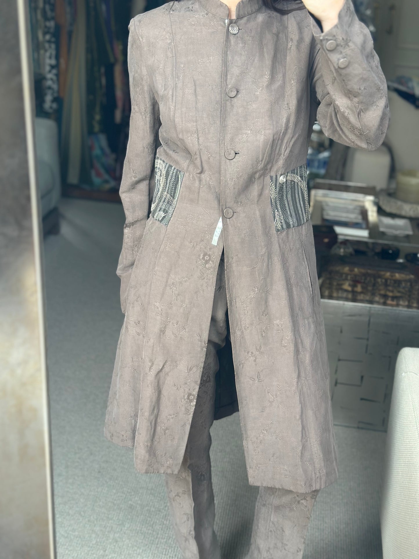 Total look kimono jacquard