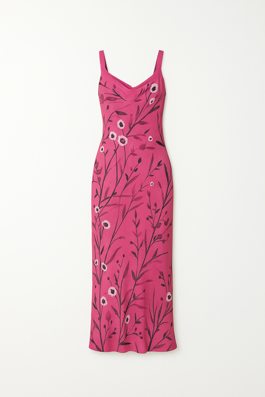 Vestido tropical rosa