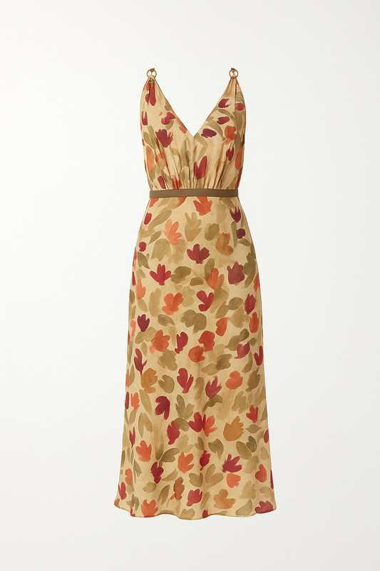 Vestido midi estampado