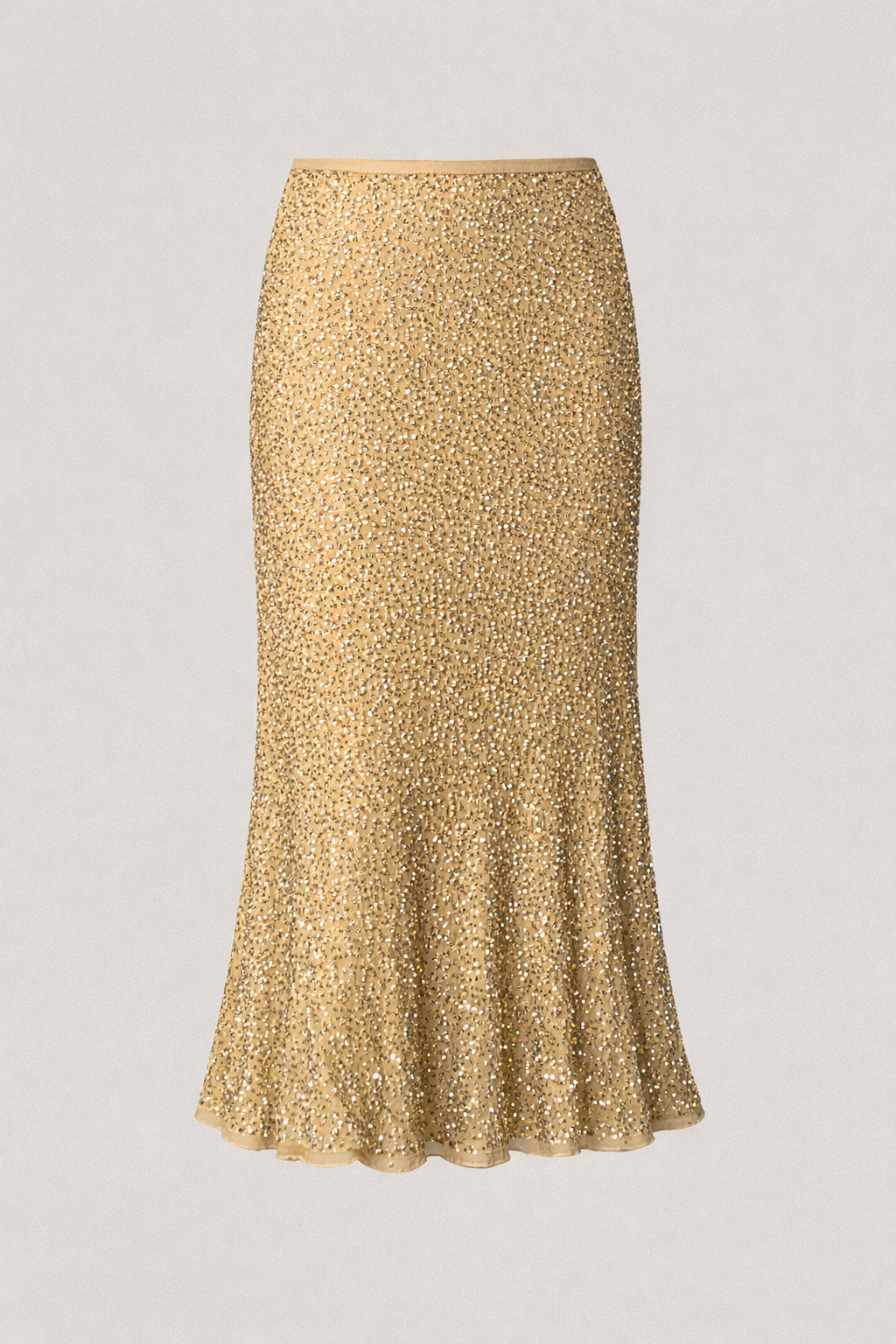 Falda dorada pedrería