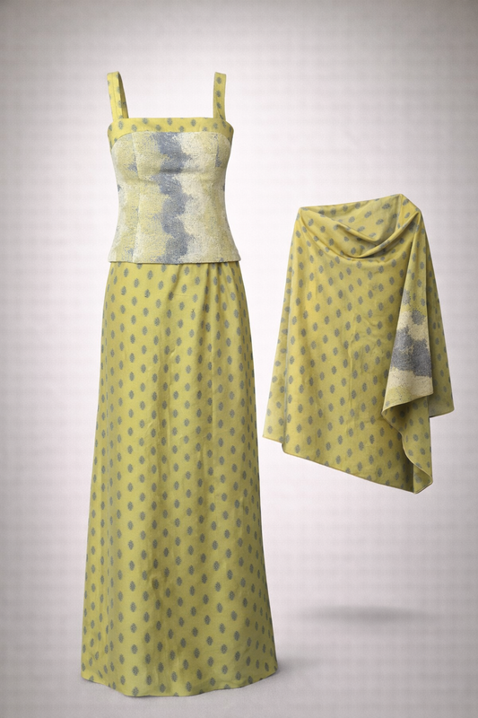 Total look mostaza topos