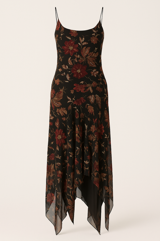Vestido pedrería floral