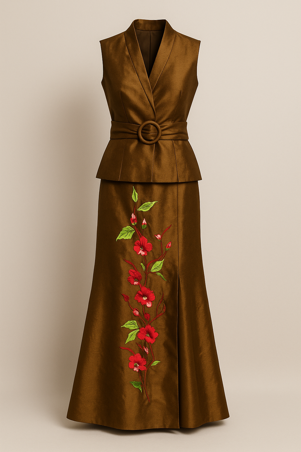 Conjunto seda salvaje flor