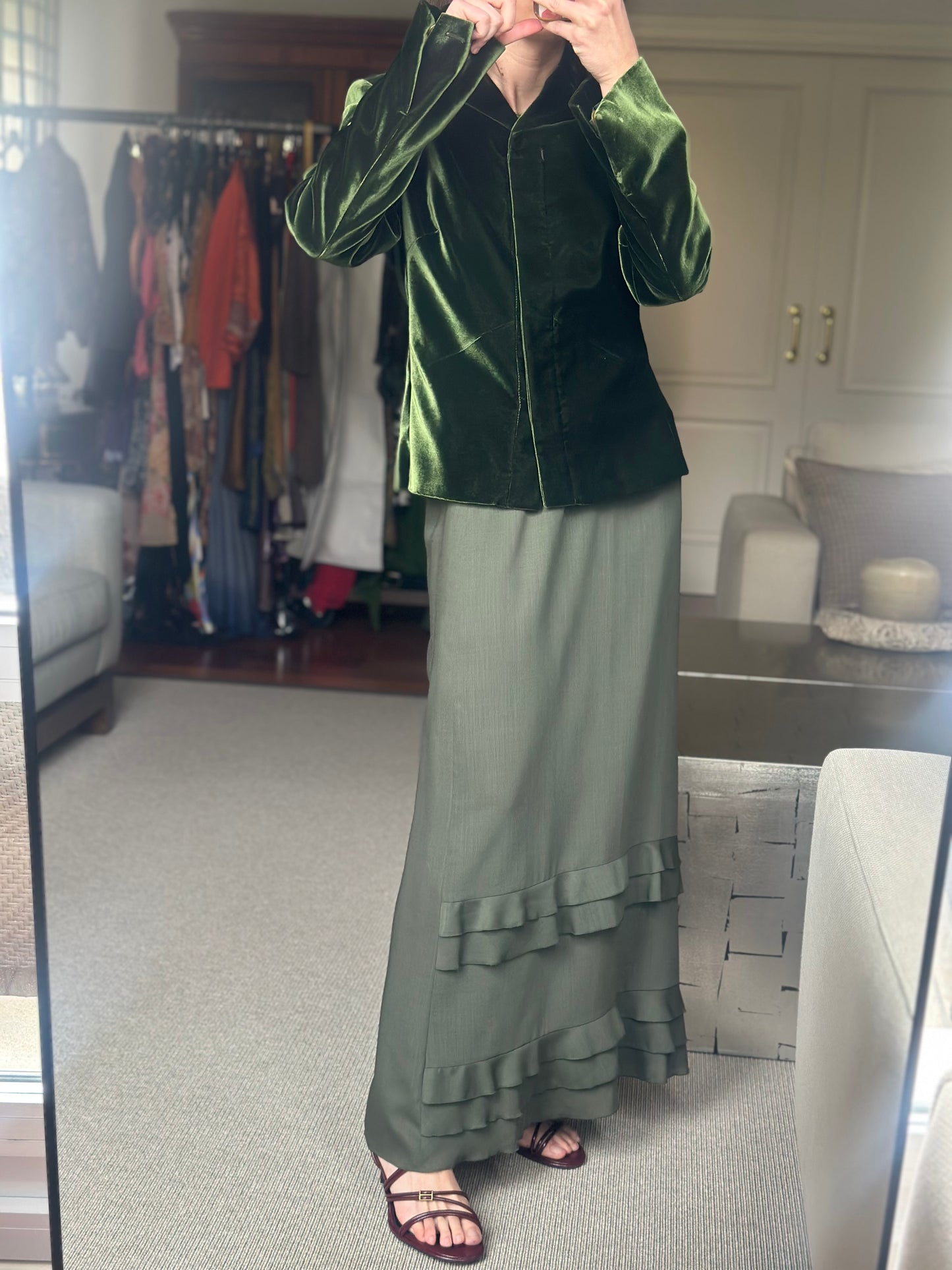 Traje falda terciopelo Valentino