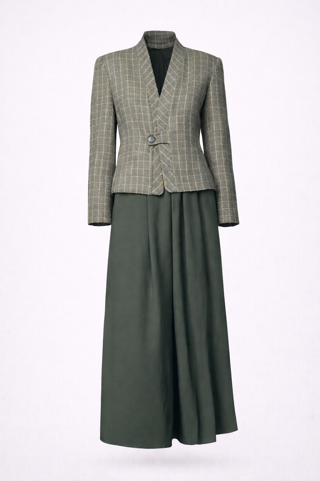 Traje lana verde caza