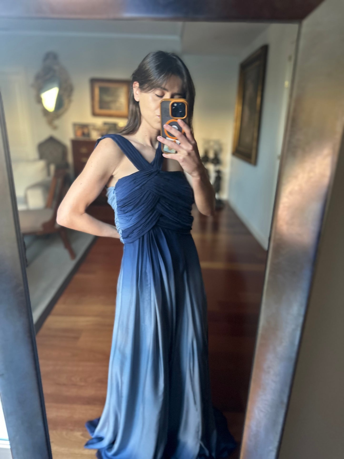 Vestido degradé azul