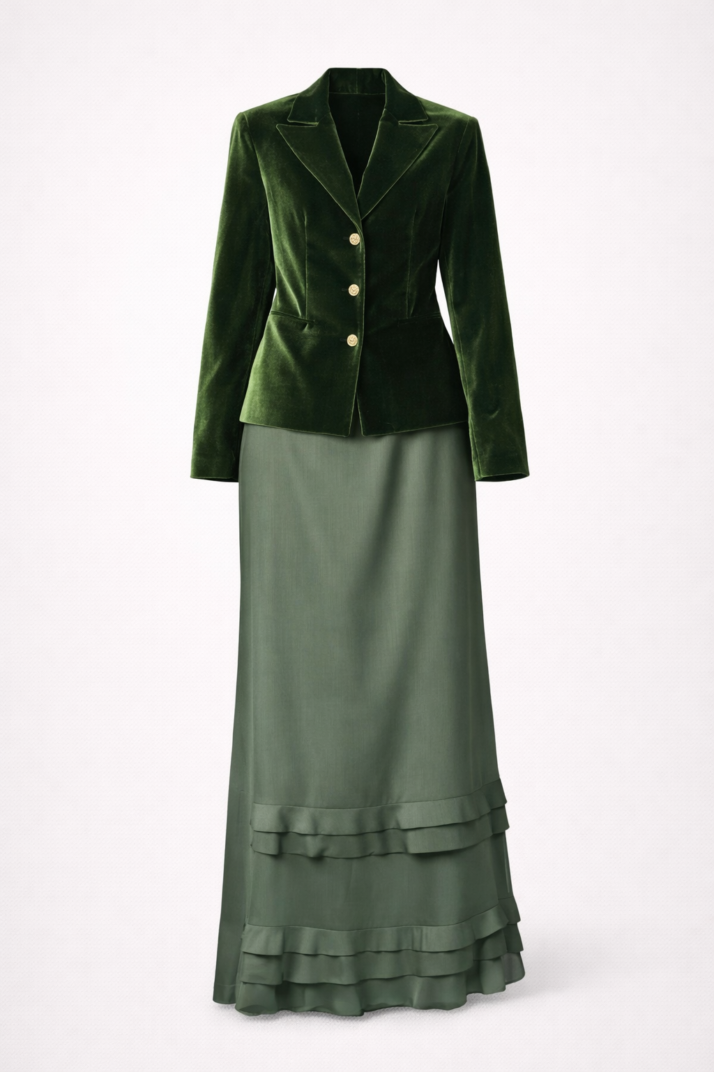 Traje falda terciopelo Valentino