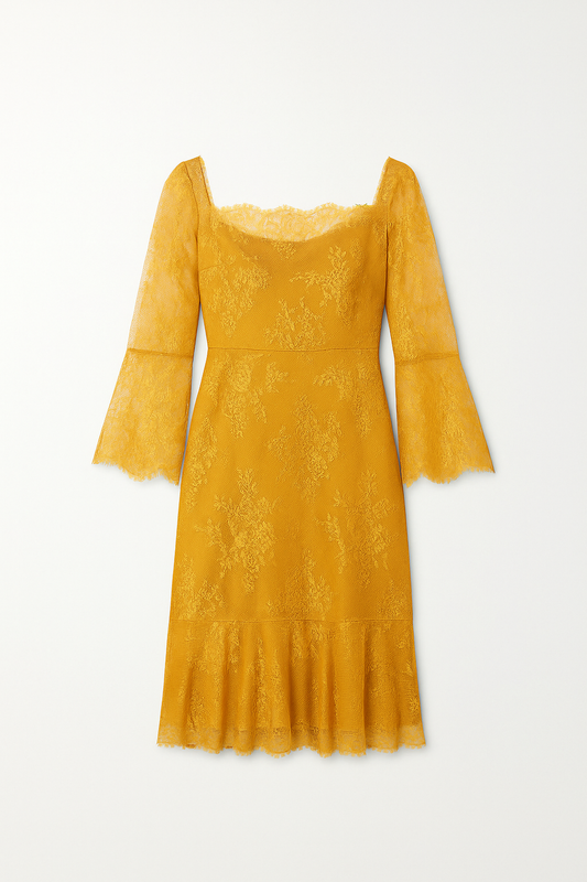 Vestido encaje naranja