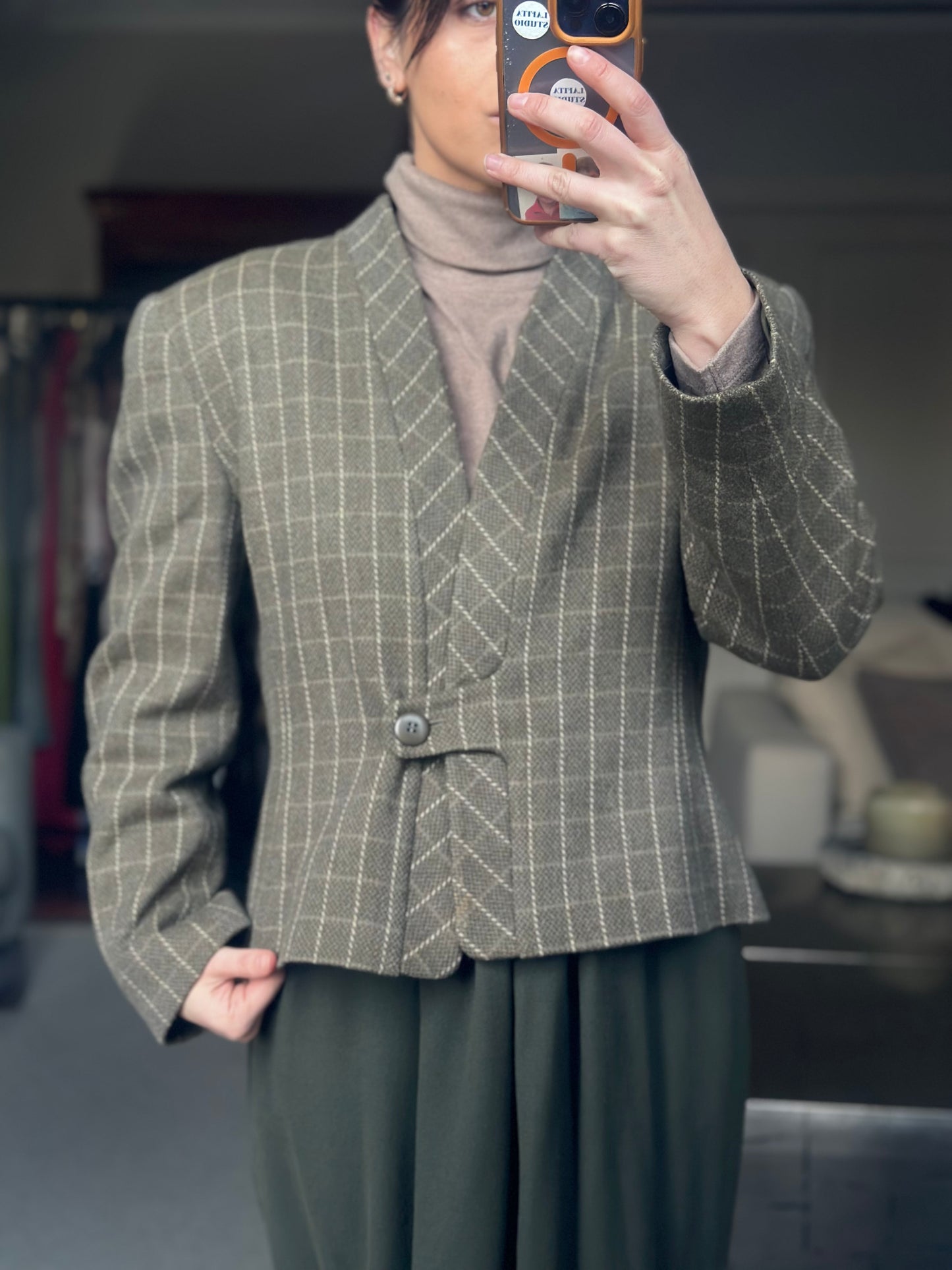 Traje lana verde caza